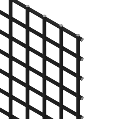 MODULAR SOLUTIONS BLACK MESH 1 1/2 FT FT (3 FT-6 IN X 7 FT)